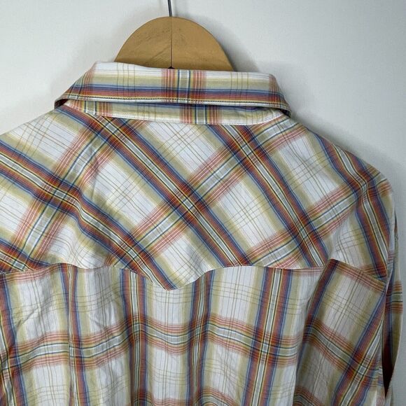 VTG 80s 90s Wrangler Western Shirt Pearl Snap Plaid Cowboy Men XXL / See Below - Picture 6 of 14